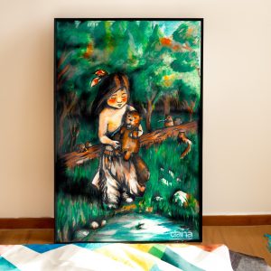 Ilustración en acuarela "castor"