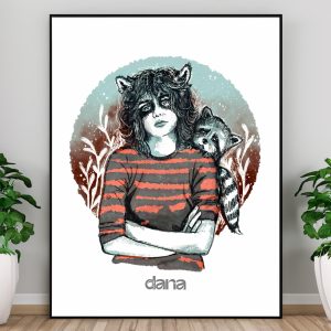 Ilustracion digital "mapache"